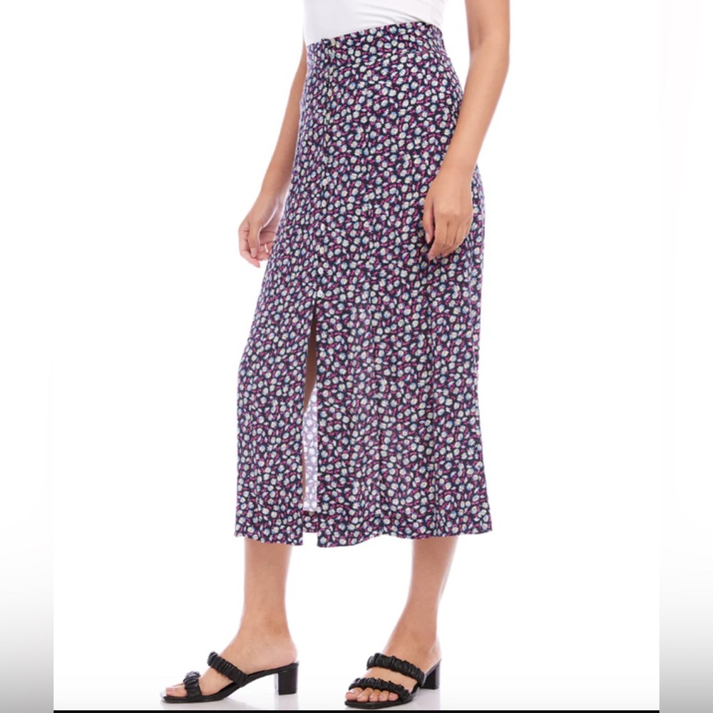 Karen Kane Button Front Midi Skirt - Daisy NWT
